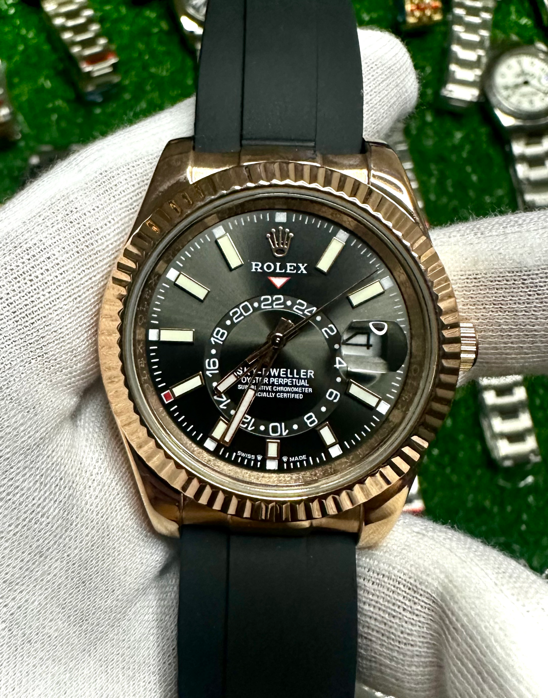 Sky dweller oysterflex choccolate 