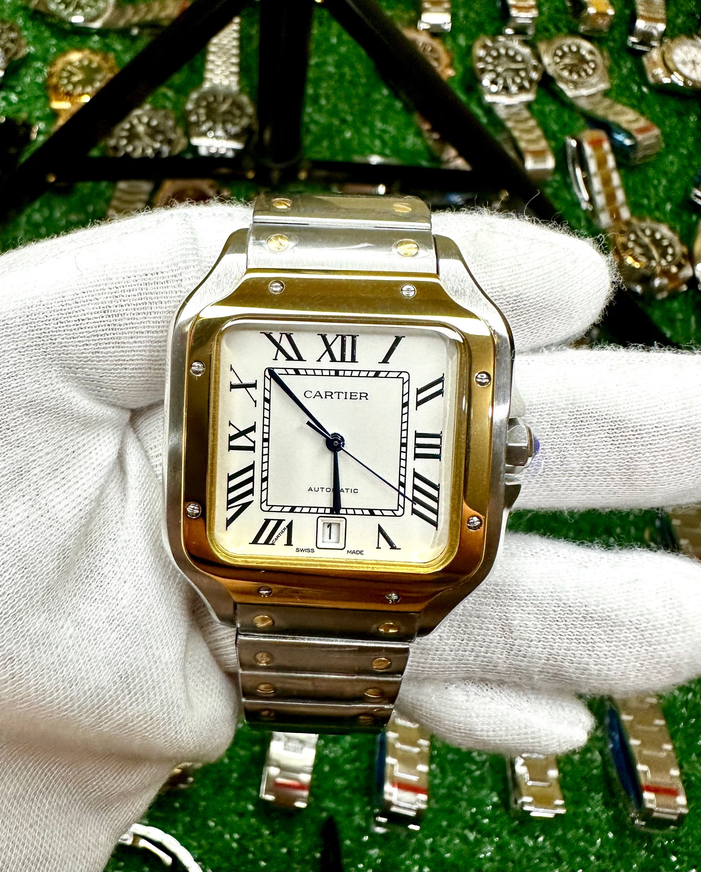 Santos 100 acciaio e oro 