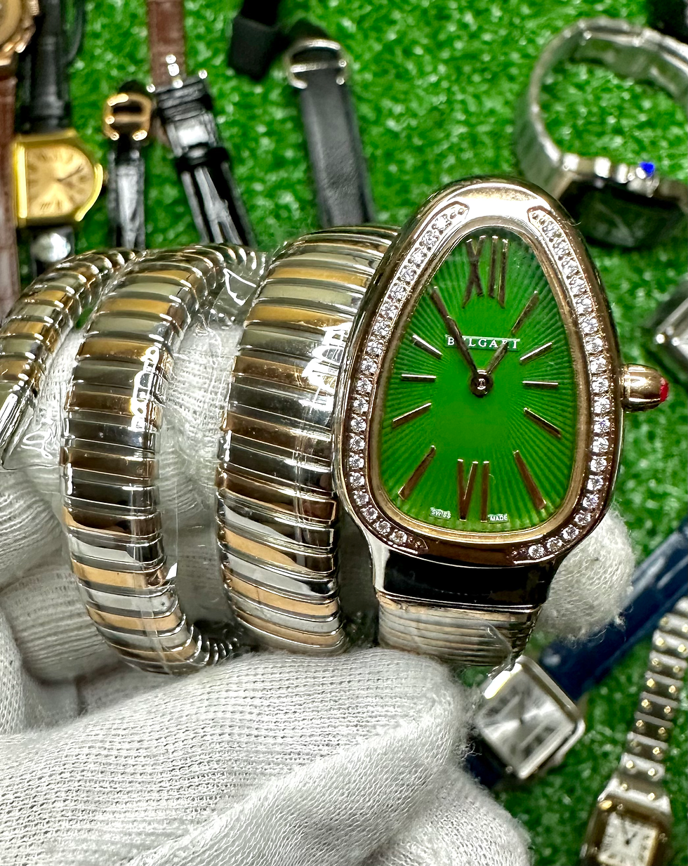 Serpente acciaio e oro giallo