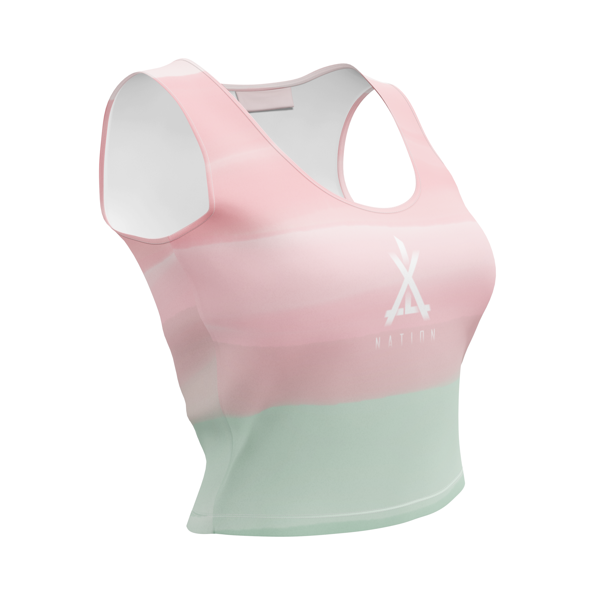 Pink Watercolor Crop Top