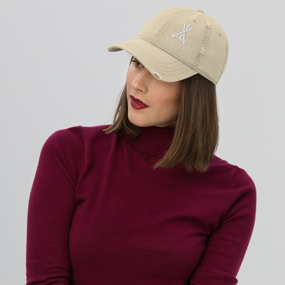 Thumbnail: X Side Nation Distressed Hat Ladies