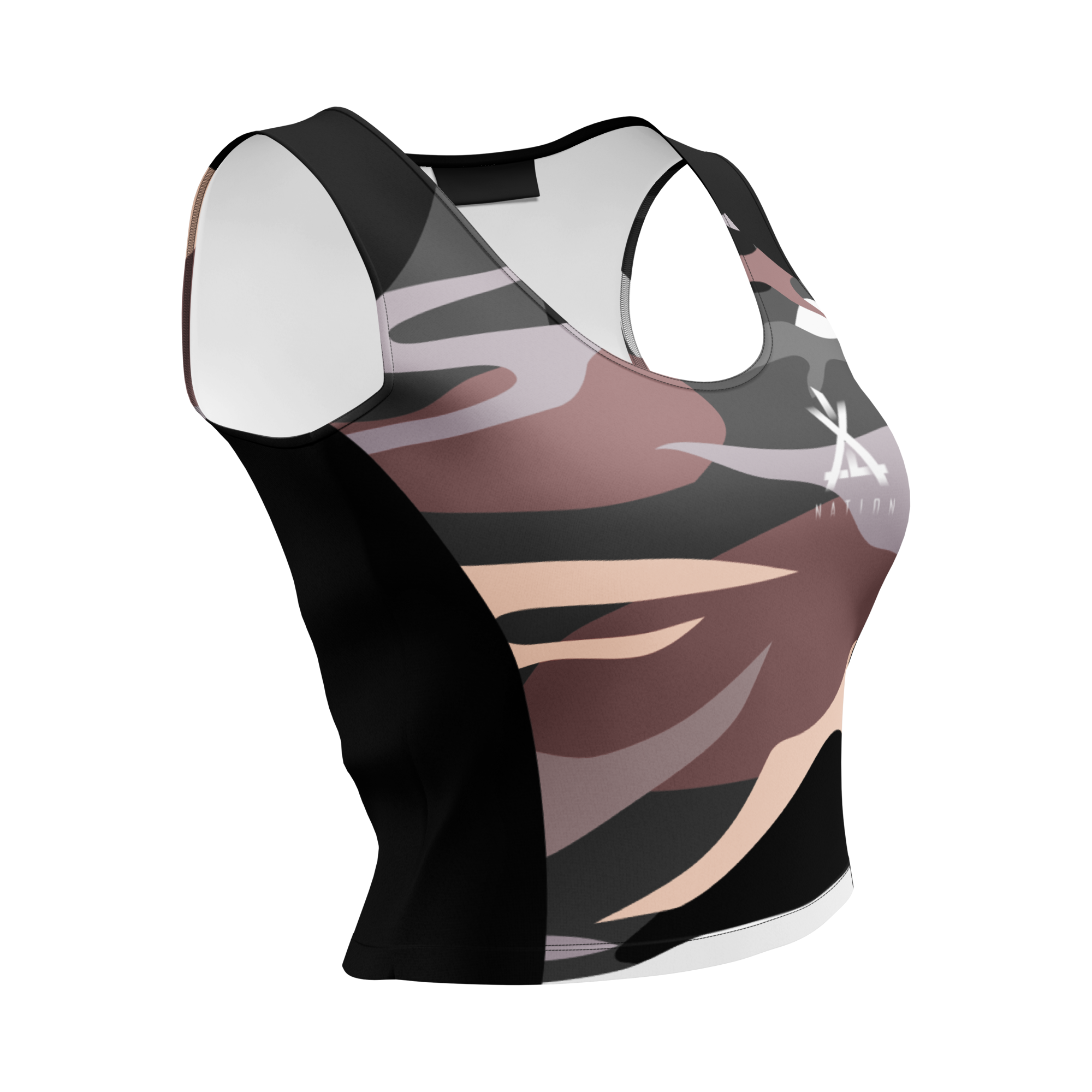 Mauve Camo Crop Tank