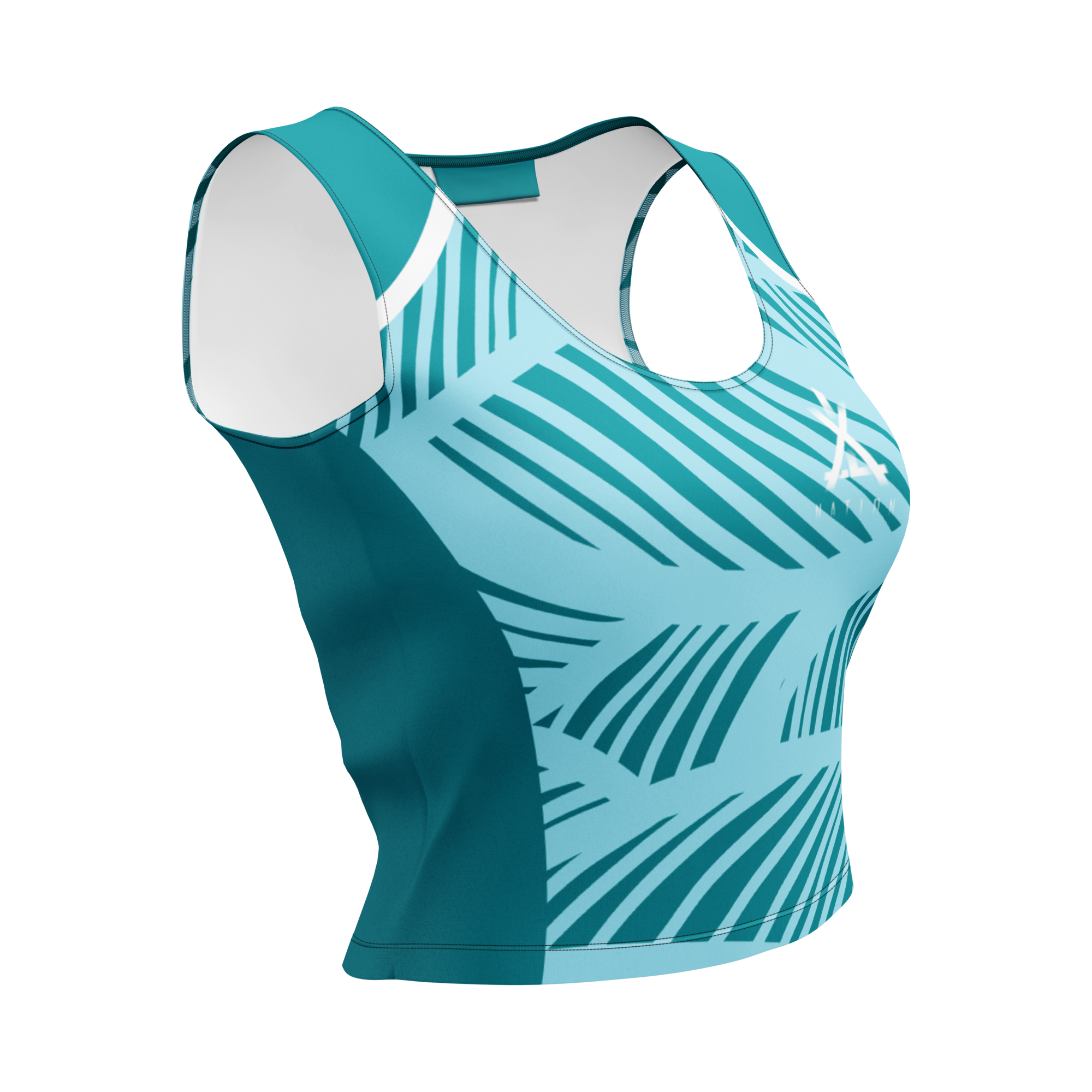 Aqua Fern Crop Tank