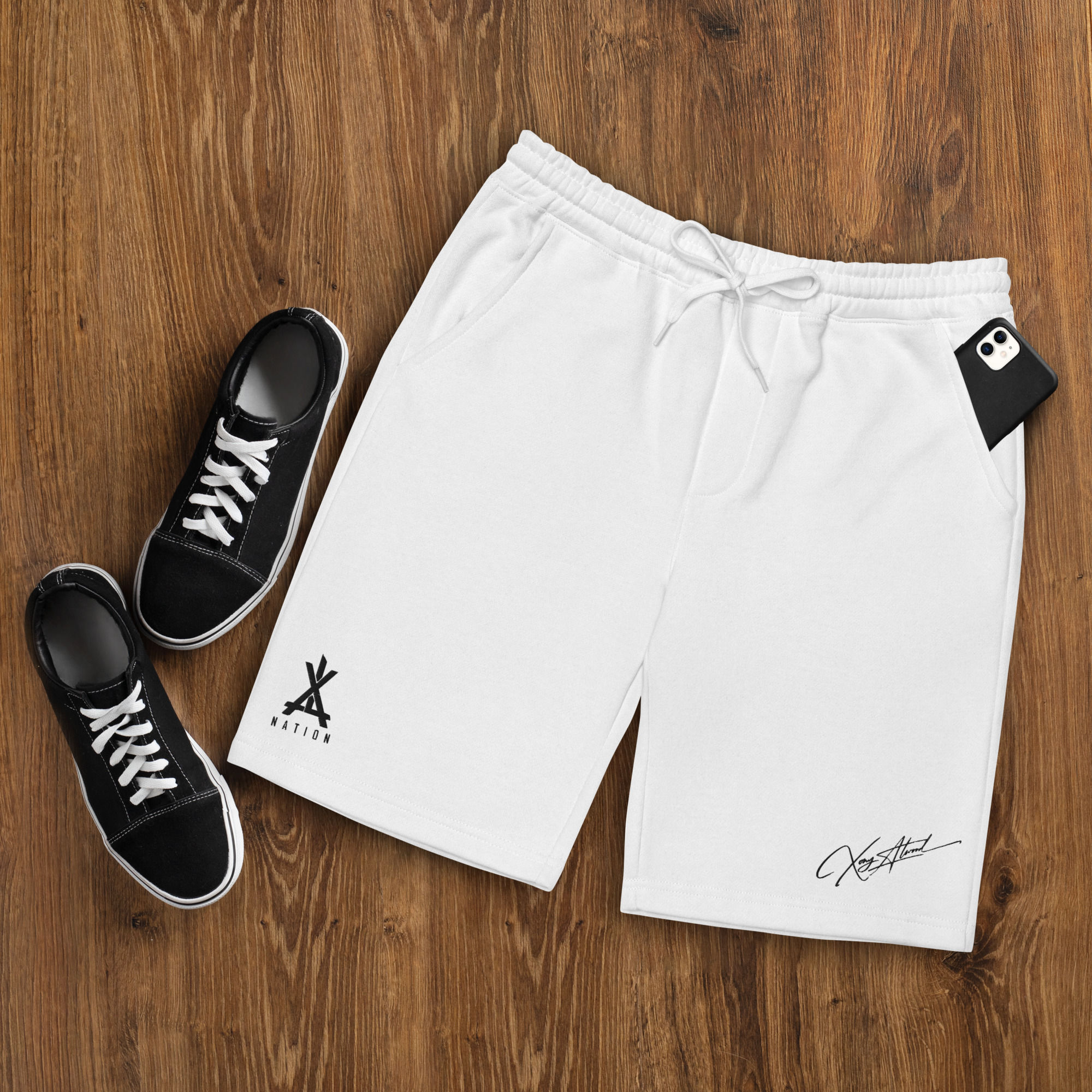 SS Black Logo Fleece Shorts