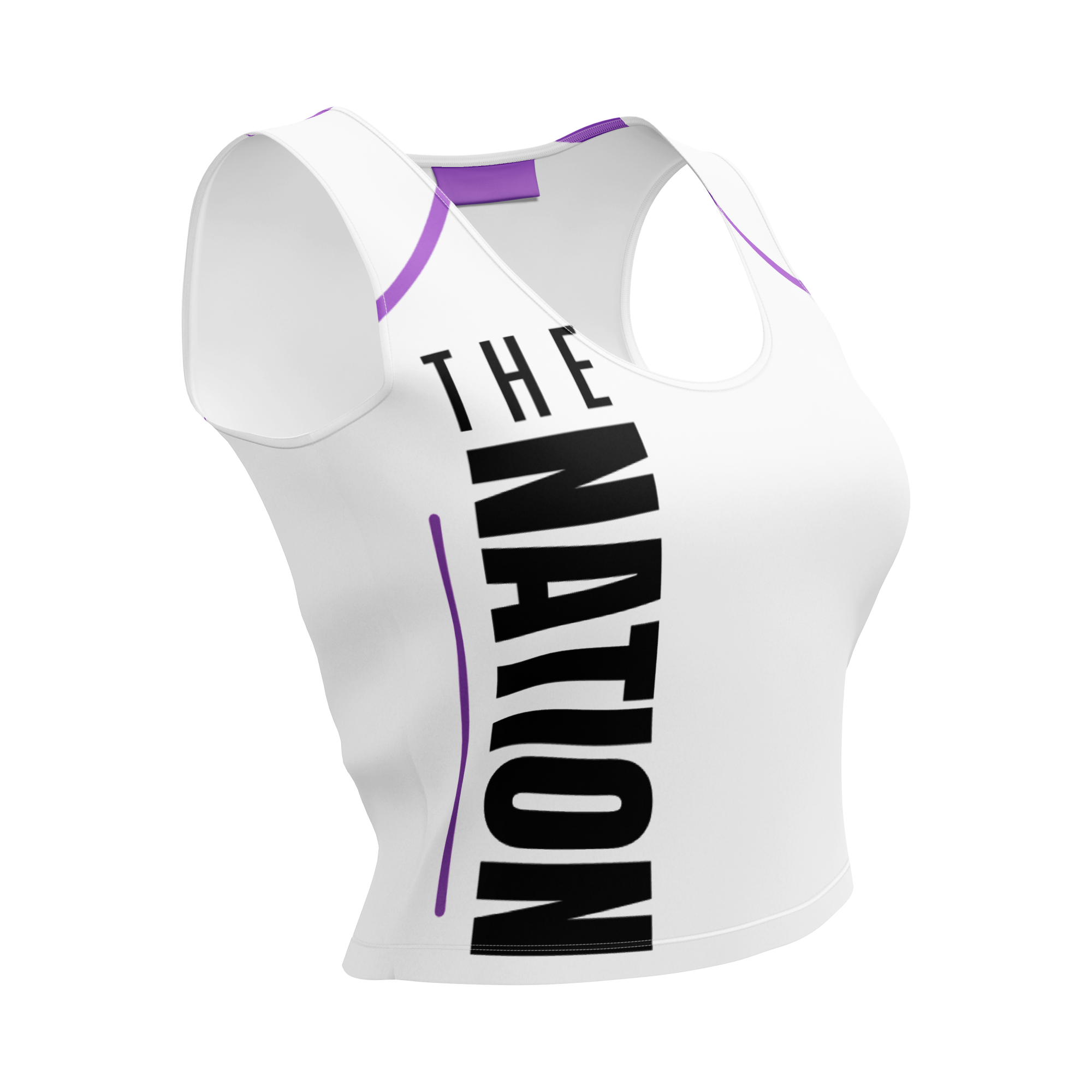 Purple Electric Whiteout Crop Tank