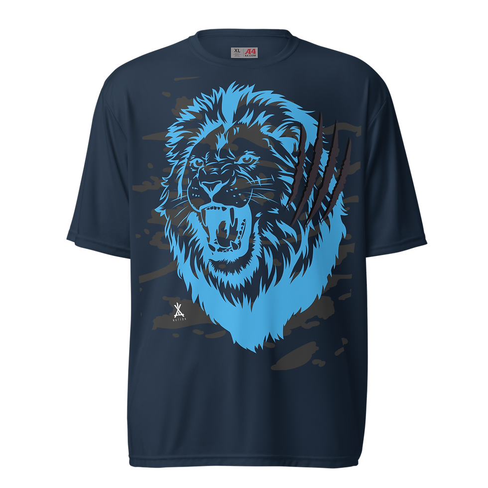 Thumbnail: X Unleash Lion Pump Cover Performance Tee Blue