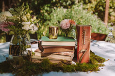 Wedding reception centerpiece books