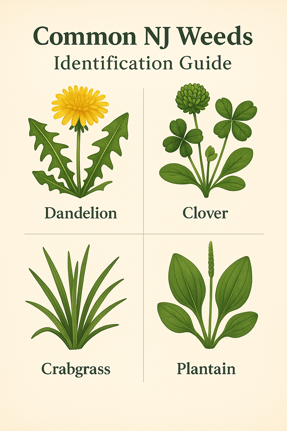 According to local homeowners, these are the 4 weeds that can be found in just about every yard in this area. Do you have a tried and true method of dealing with these? Click HERE to share your method!