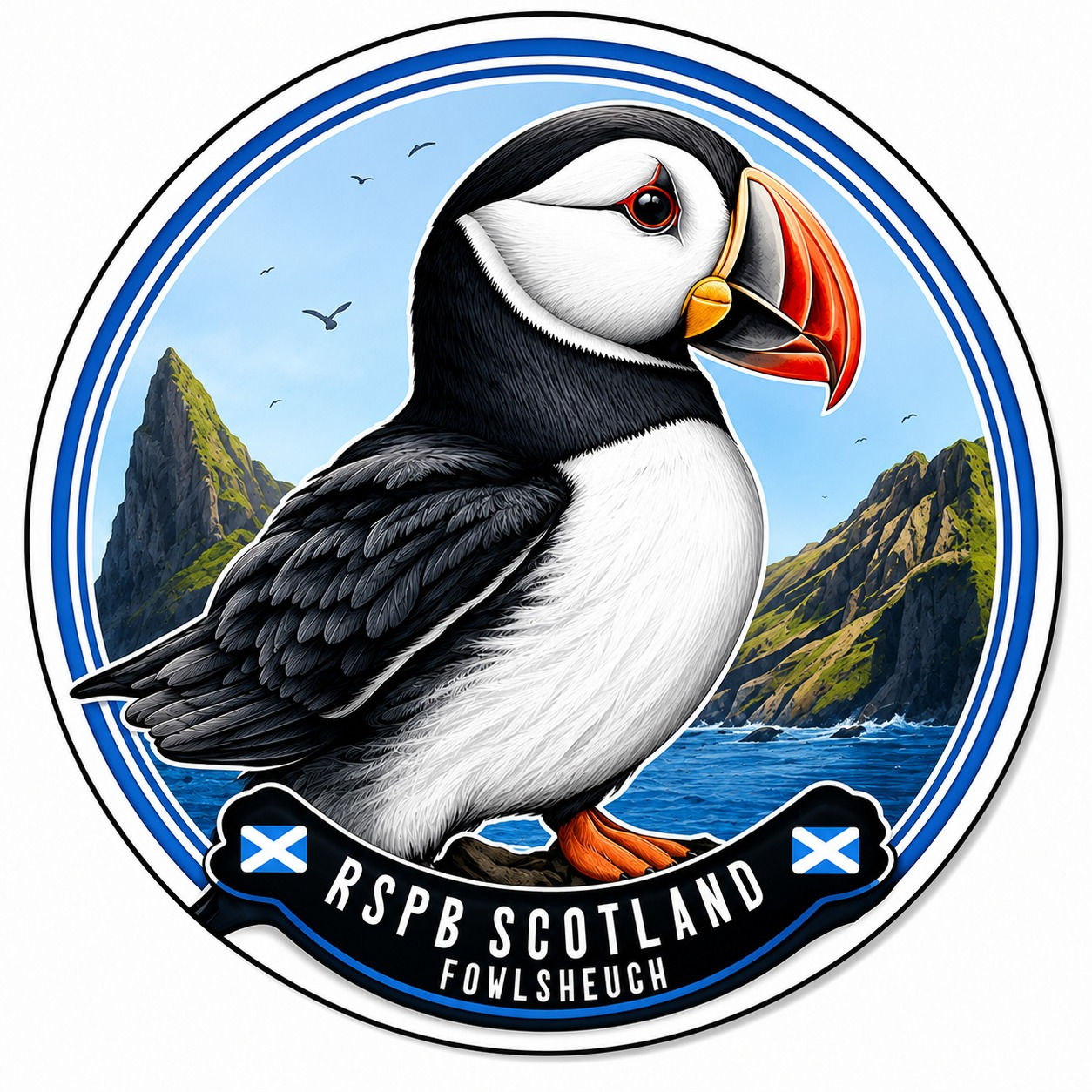 RSPB Fowlsheugh Scotland Sticker or Magnet #3128