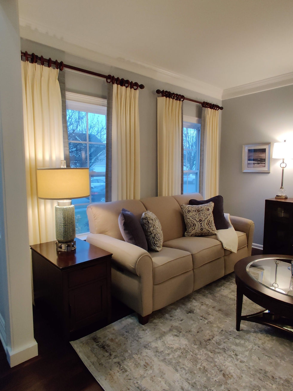 Pinch Pleat Drapery w/ Inner Contrast Tape