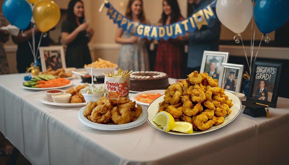seafood catering in Chicago graduation party shrimp trays and sides
