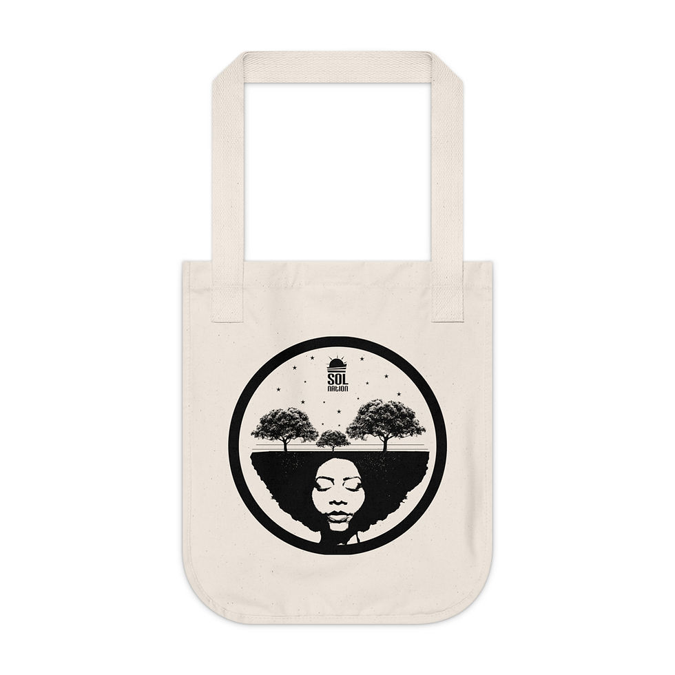Thumbnail: Environmental Justice Is... Organic Canvas Tote Bag