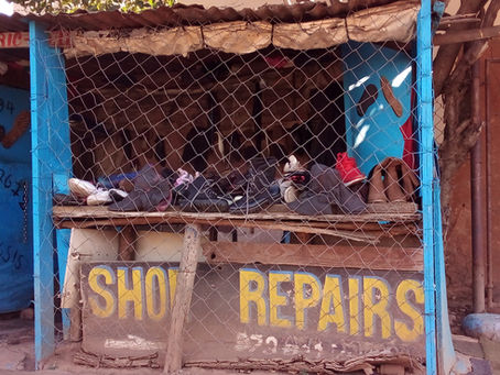 Happy feet at Eric's Shoe Repair shop