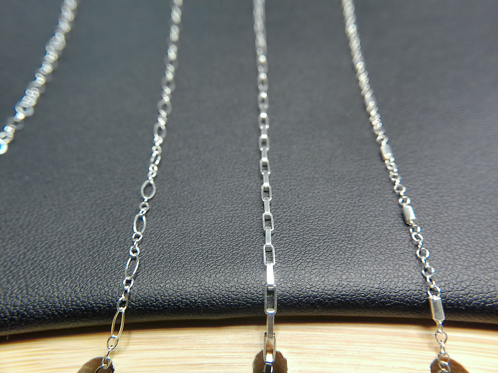 Dainty Silver Oval cable chain, Box chain, Satellite chain