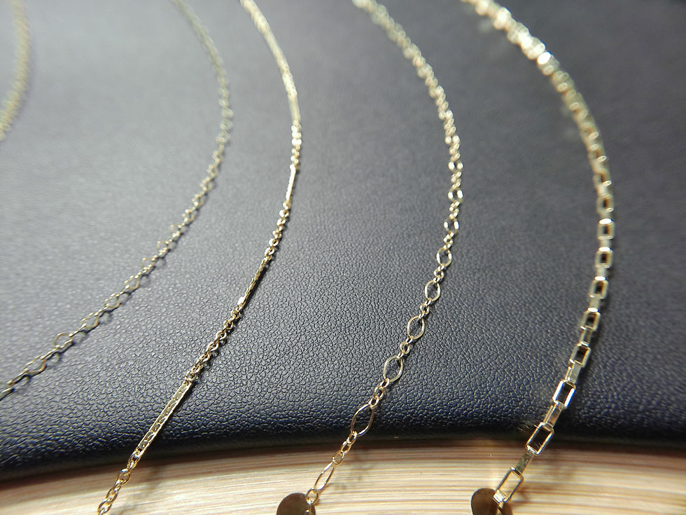 14kt Gold Filled Dainty Chains 1.6-2mm chains