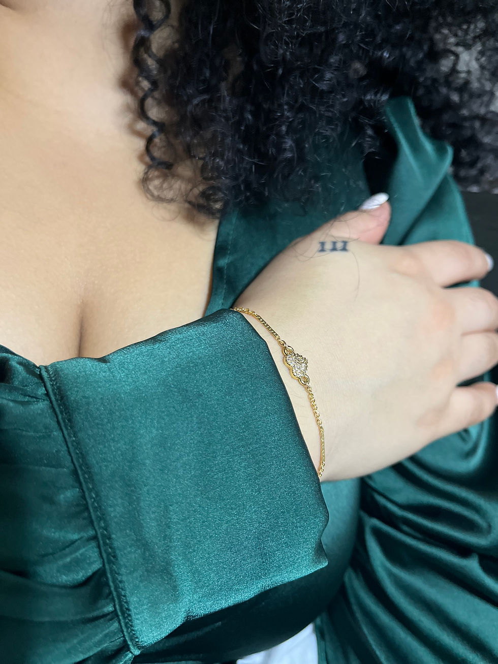 14k gold filled dainty chain with heart cz connector