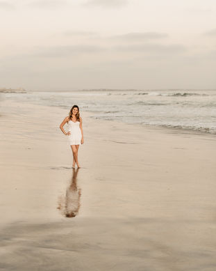 Cap and Gown Photos on the beach in Coronado