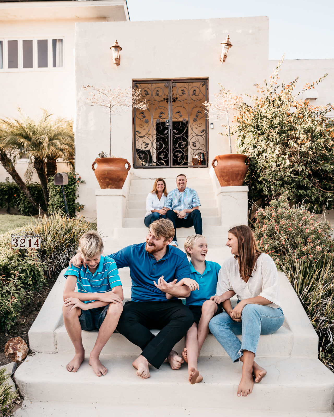 Family Photos on the front porch