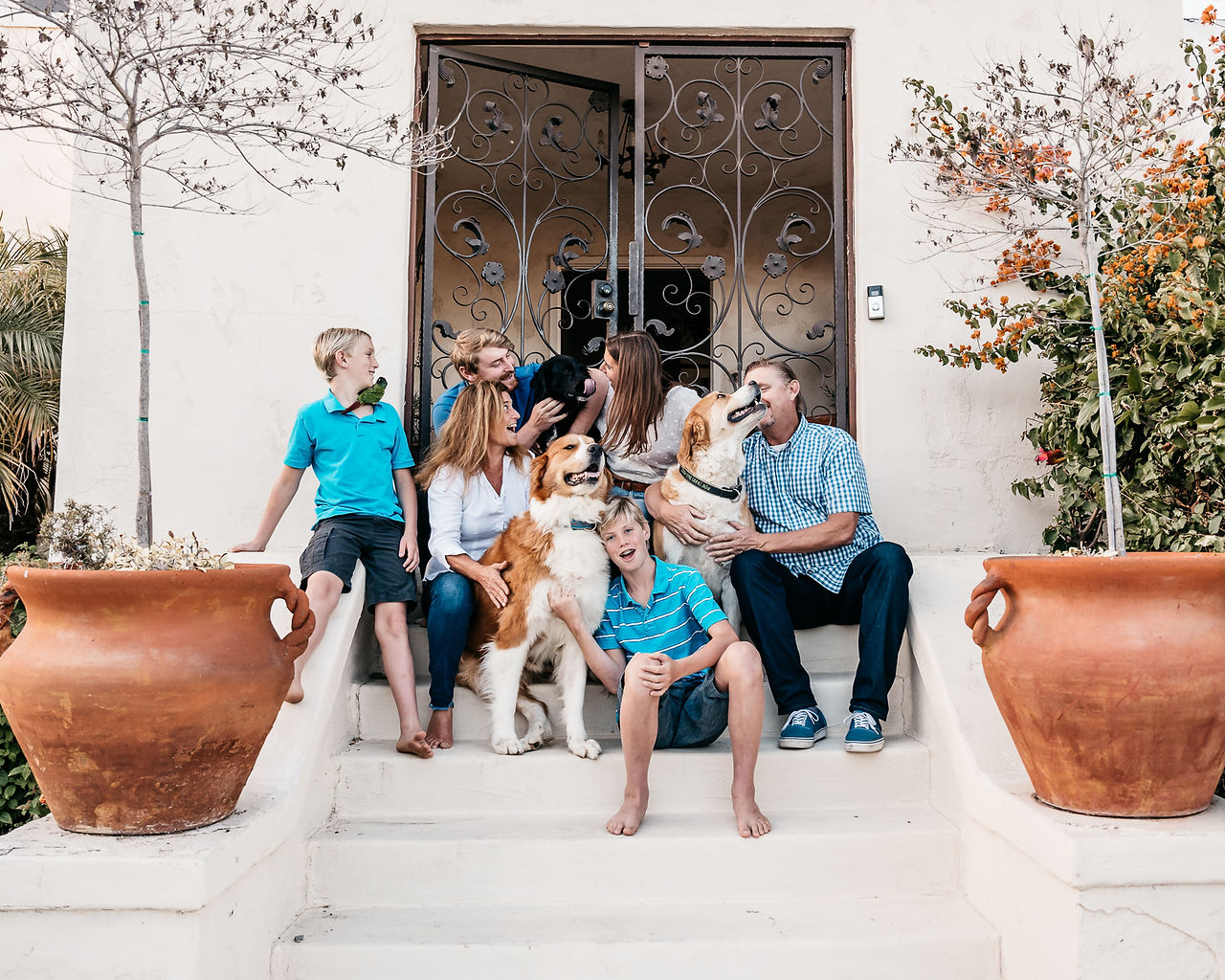 Family Photos on the front porch