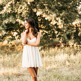 high school senior girl at a park