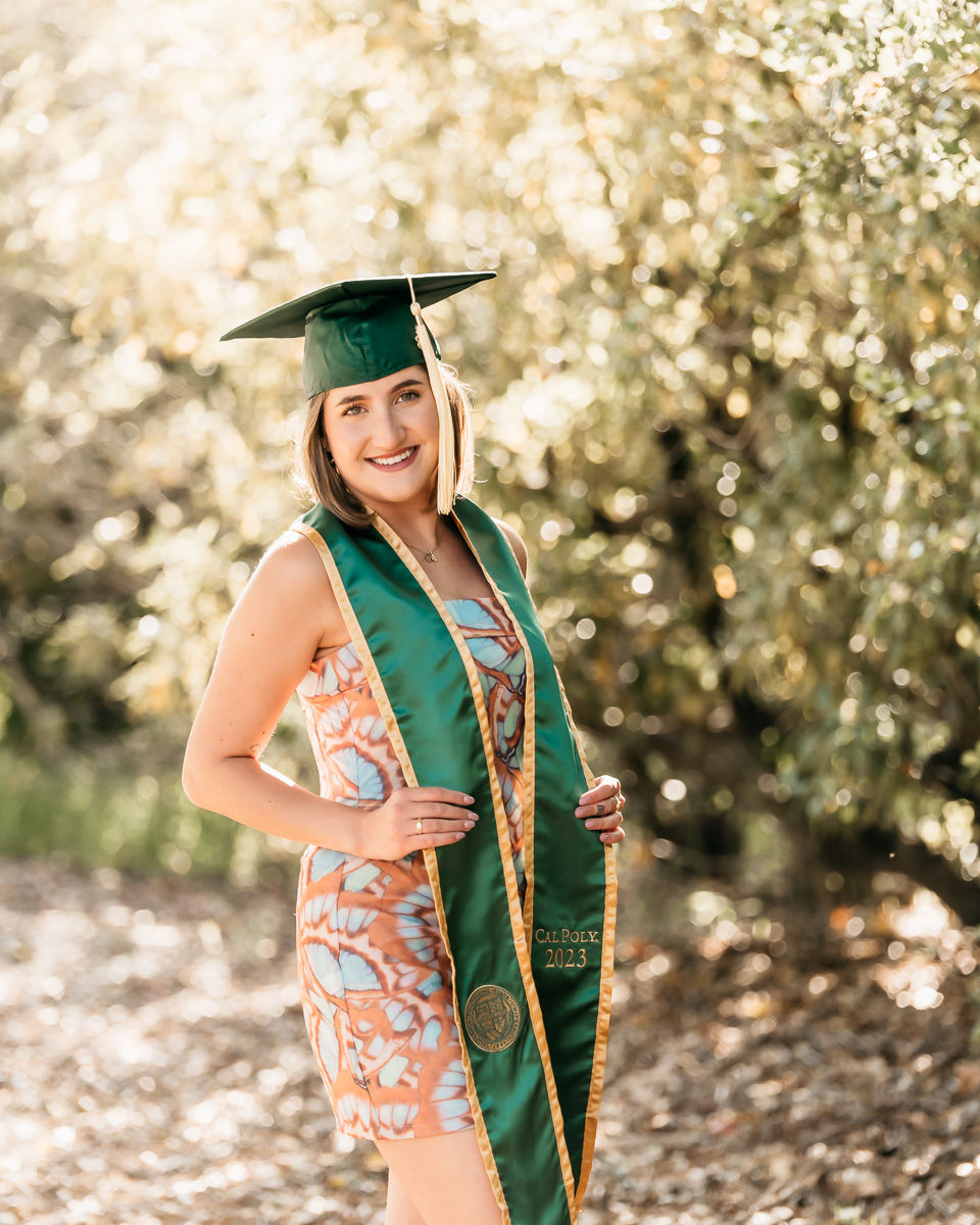 College Senior Photos cap and gown