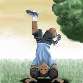 Children's Art, cartwheel, digital art