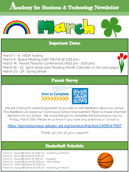 March Parent Newsletter