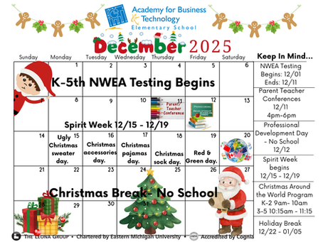 December Monthly Calendar