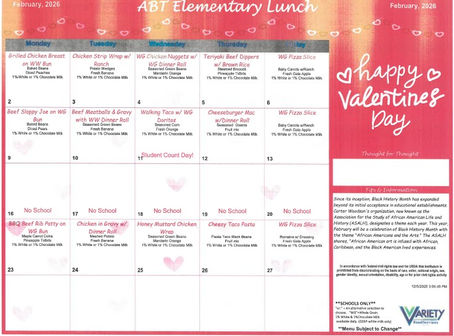 February Lunch Menu