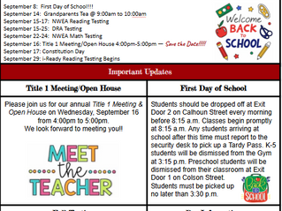 Back to School - September Newsletter