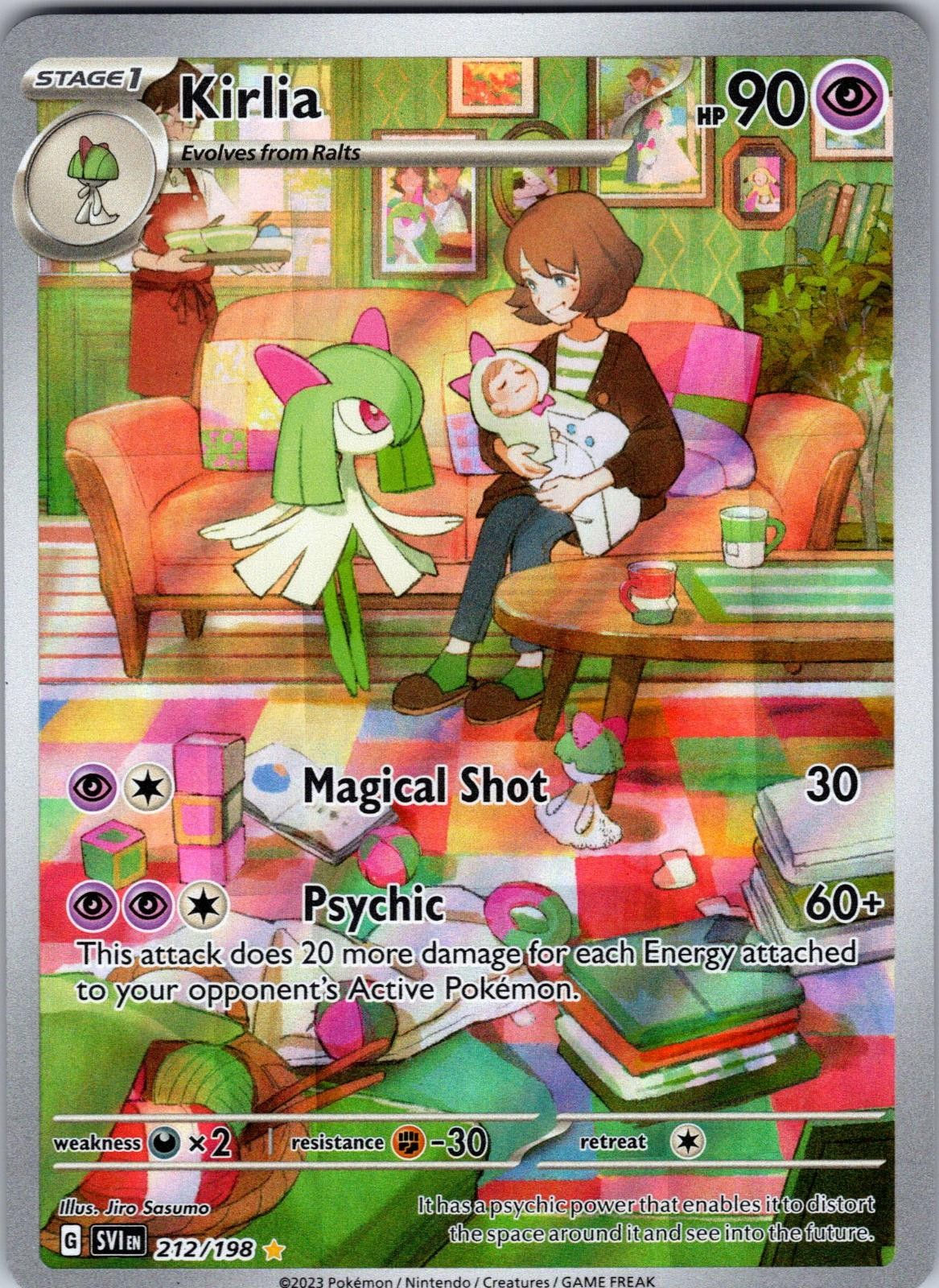 Kirlia 212/198 Illustration Rare Scarlet & Violet Pokemon Holo Near Mint