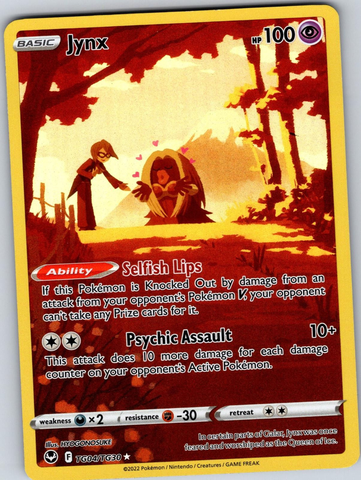Jynx TG04/TG30 Holo Silver Tempest Trainer Gallery Pokemon NM