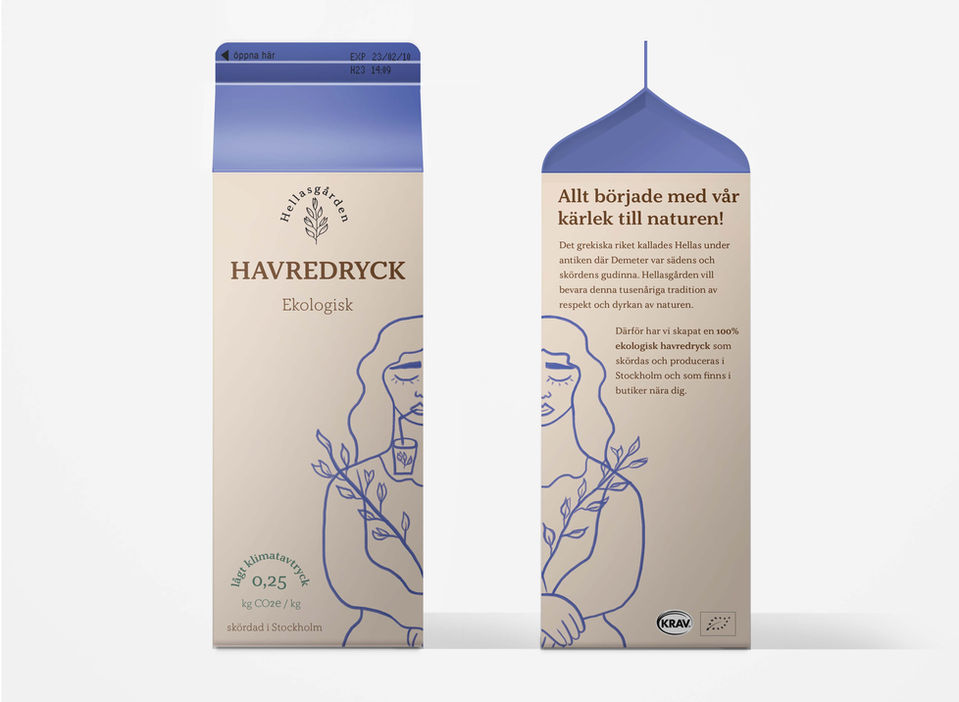 Oat drink packaging concept