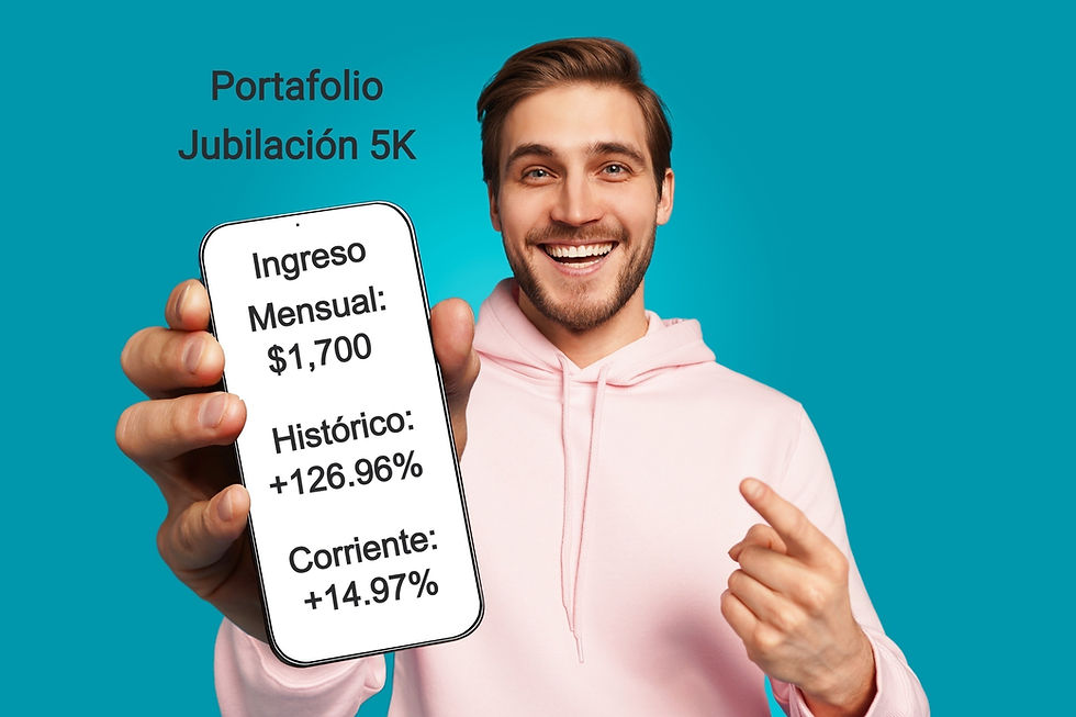 Portafolio Fibrero Jubilación 5K - Mes 64 - Rentas Cobradas Igual a Aportación