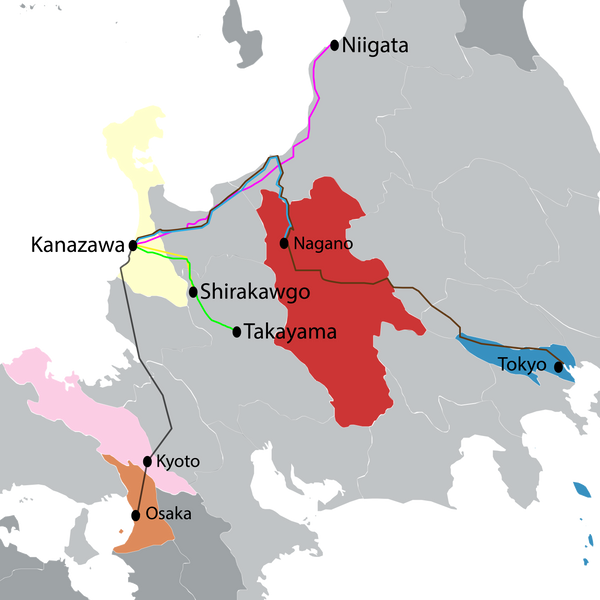 how to get to Kanazawa via bus route