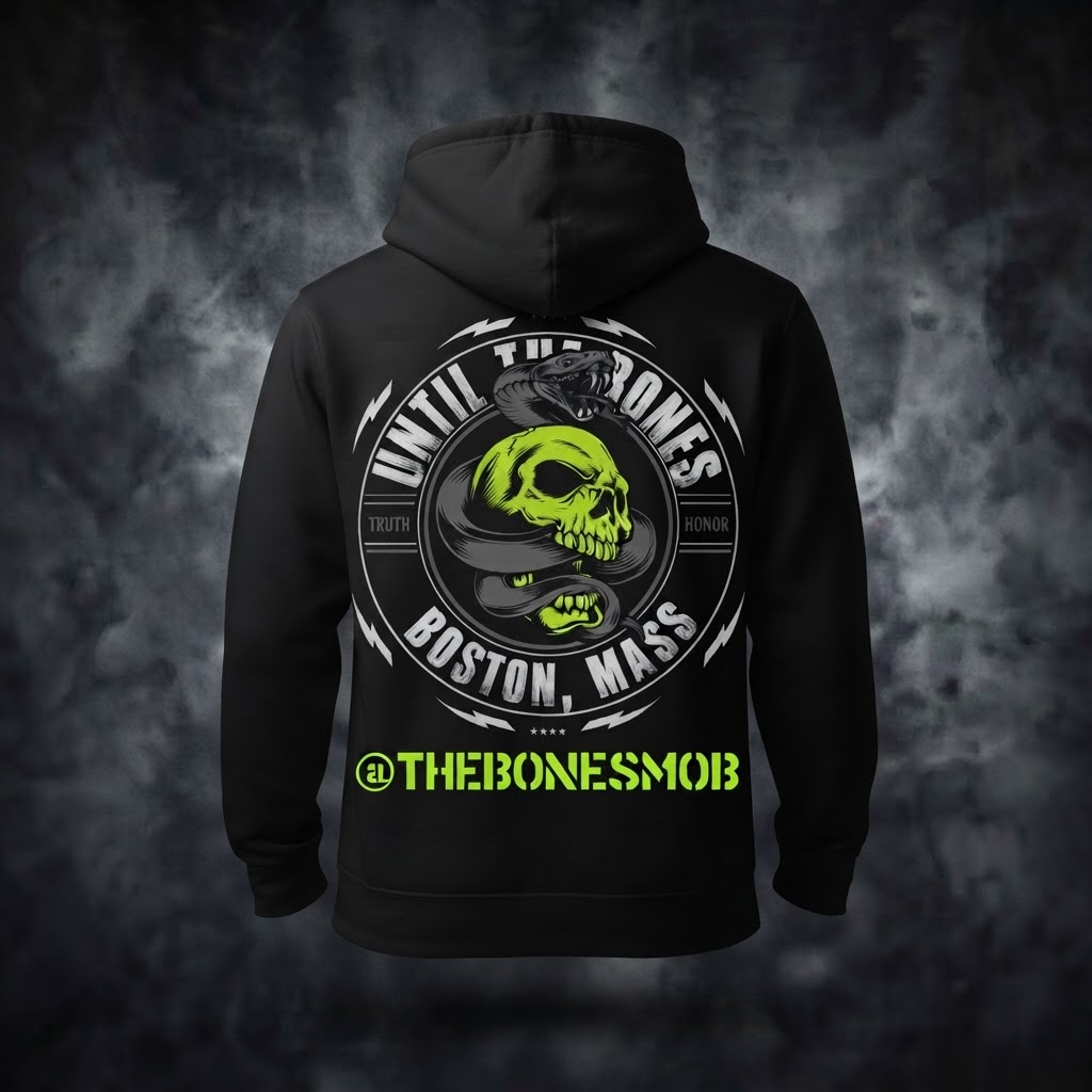 PRE-ORDER: UTB | The Bones Mob Black/Green Hoodie