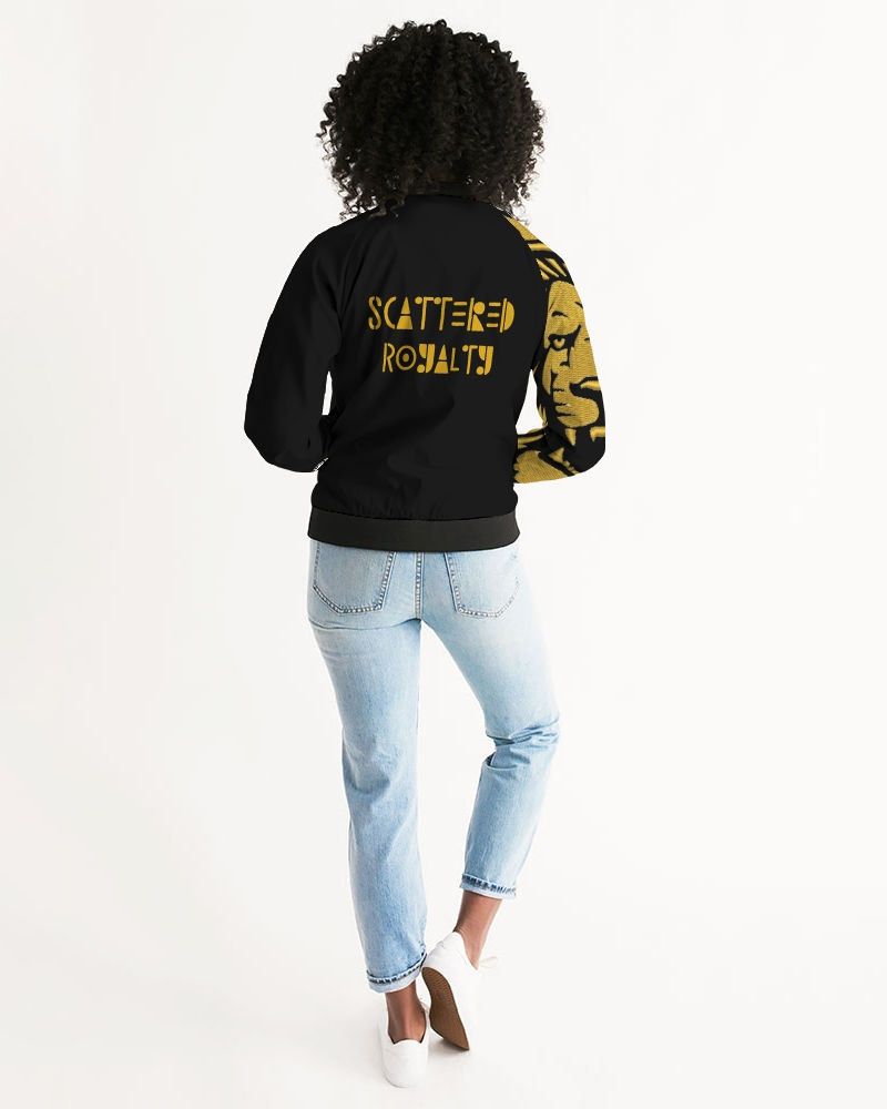 Thumbnail: The Classy Hebrew Scattered Royalty Designer Women's Bomber Jacket