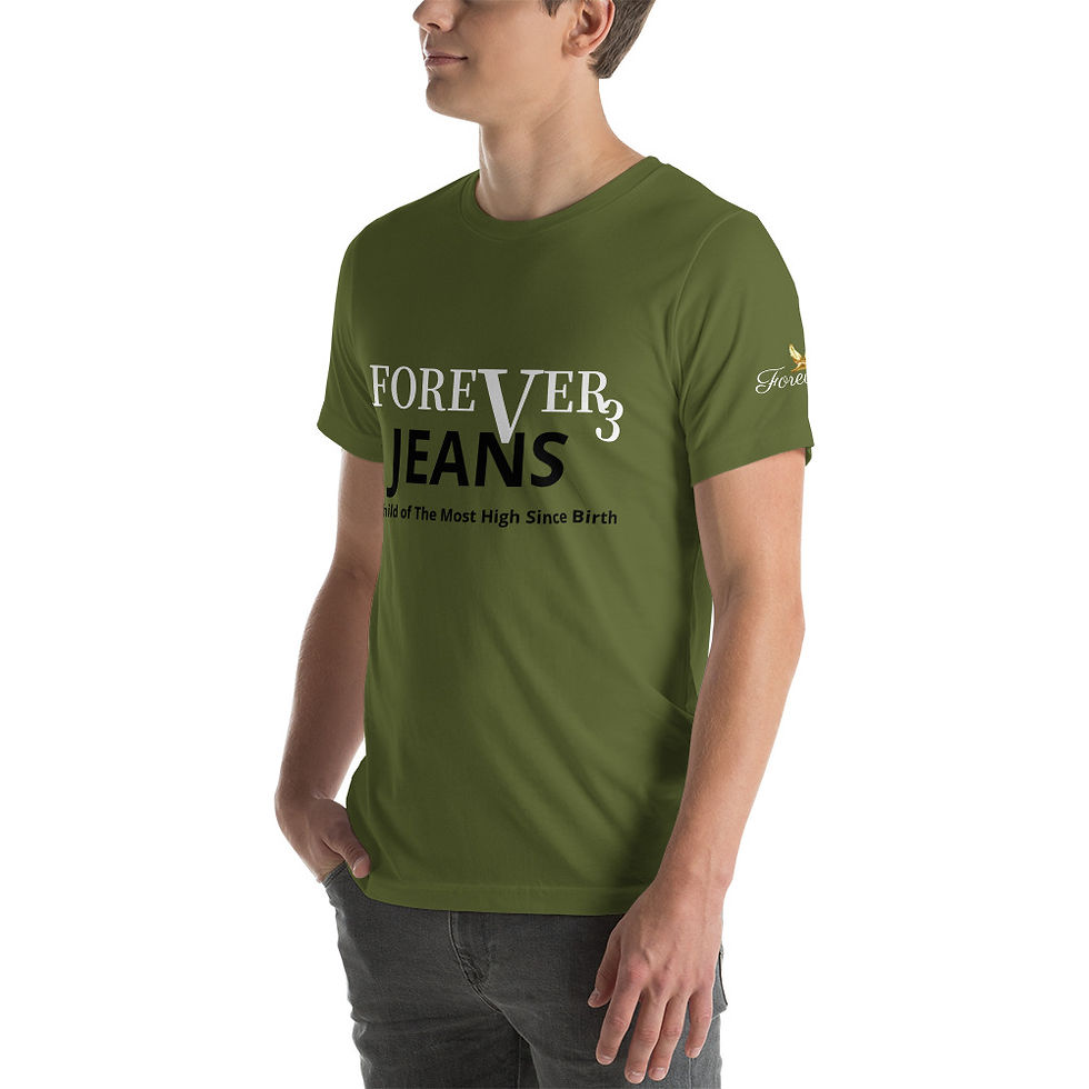 Thumbnail: YHWH FOREVER FOREVER JEANS Short-Sleeve Unisex T-Shirt