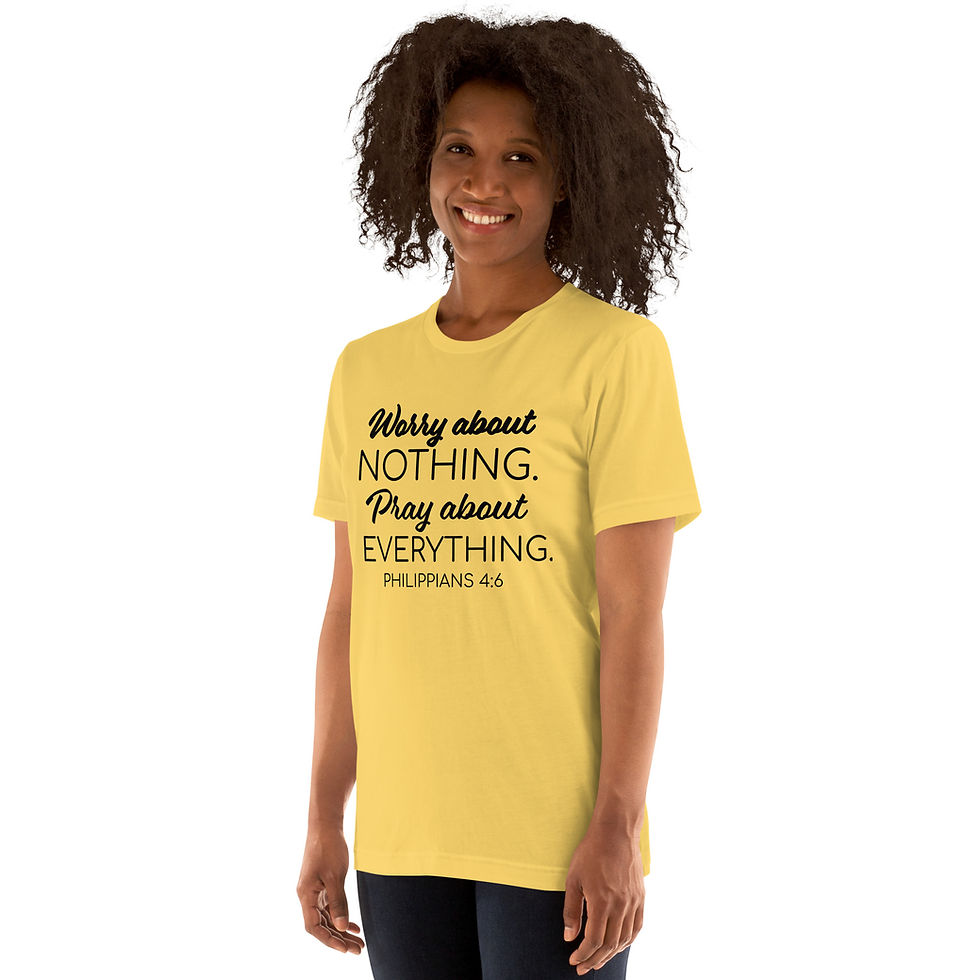 Thumbnail: YF3 The Classy Hebrew Philippians 4:6 Unisex t-shirt
