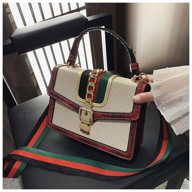 Thumbnail: Small Crocodile Print Flap Bags For Women 2019 Leather Mini Handbag