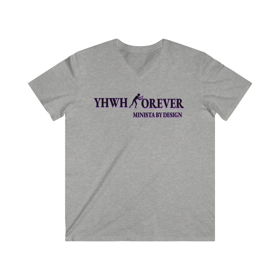 Thumbnail: YHWH FOREVER Minista by Design Men's Fitted V-Neck Short Sleeve Tee