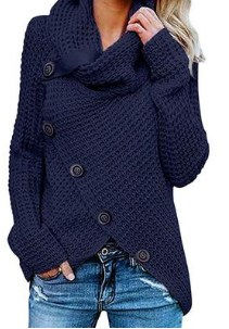 Thumbnail: Sworthe White Cardigan Cashmere Turtleneck Women Sweater