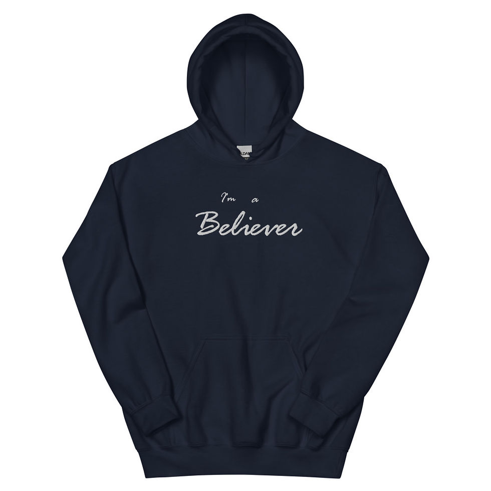 Thumbnail: YF3 I'm A Believer Embroidered Unisex Hoodie