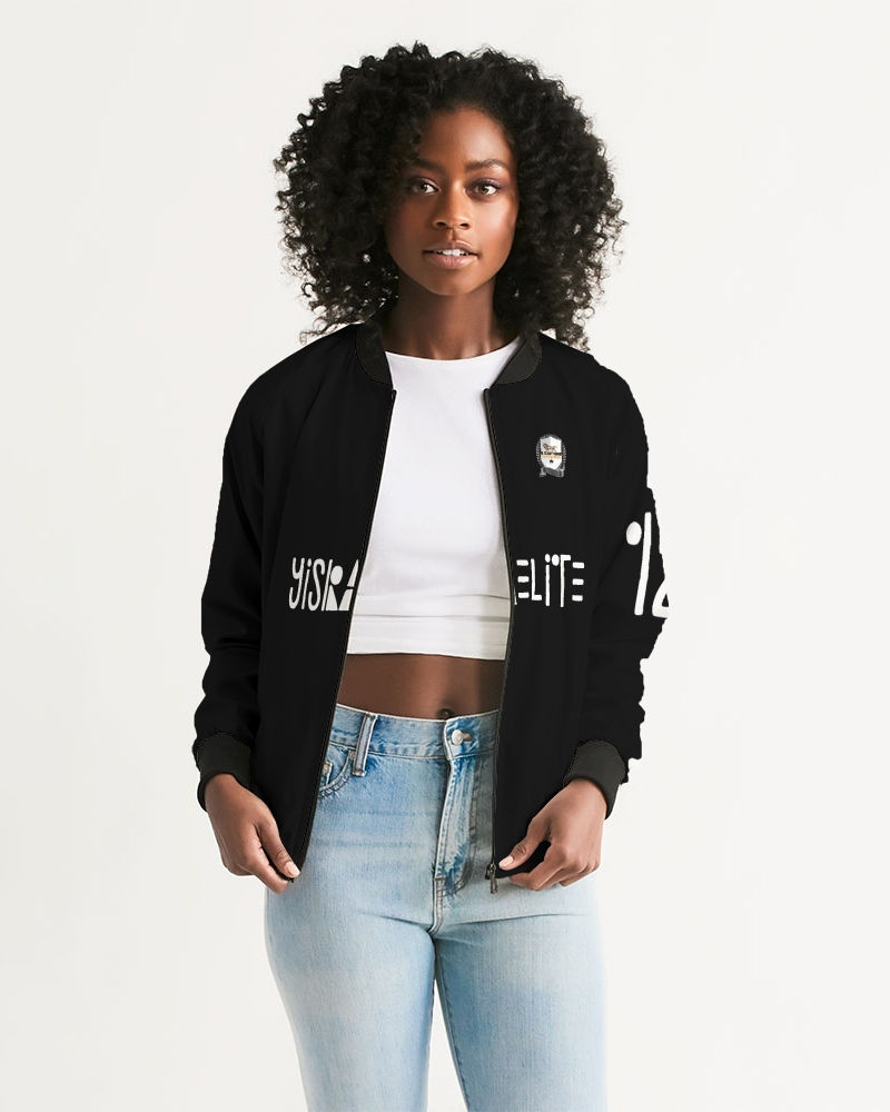 Thumbnail: The Classy Hebrew north style Crop Hood Women's Bomber Jacket