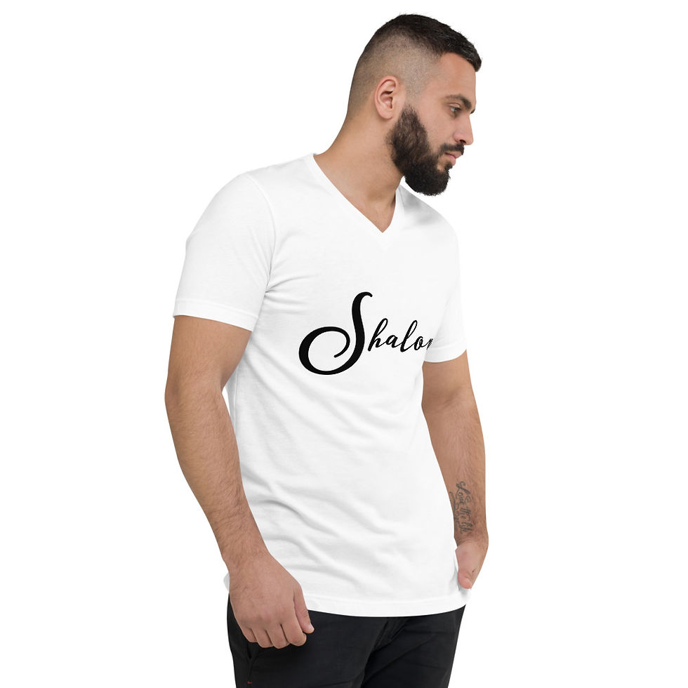 Thumbnail: YF3 Shalom Unisex Short Sleeve V-Neck T-Shirt