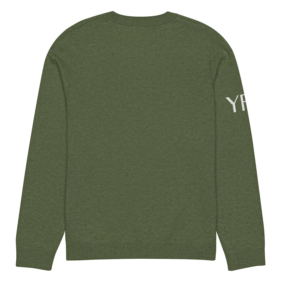 Thumbnail: YF3 YHWH FOREVER Dove Logo Olive Knitted crew neck sweater