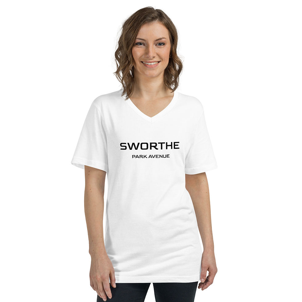 Thumbnail: Sworthe By Joseph Dowdy Sworthe Park Avenue Unisex Short Sleeve V-Neck T-Shirt