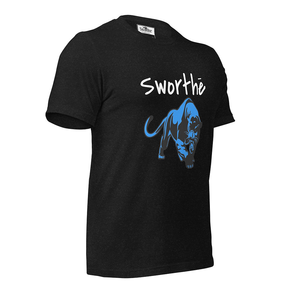 Thumbnail: Sworthe By Joseph Dowdy Blue Panther Unisex t-shirt