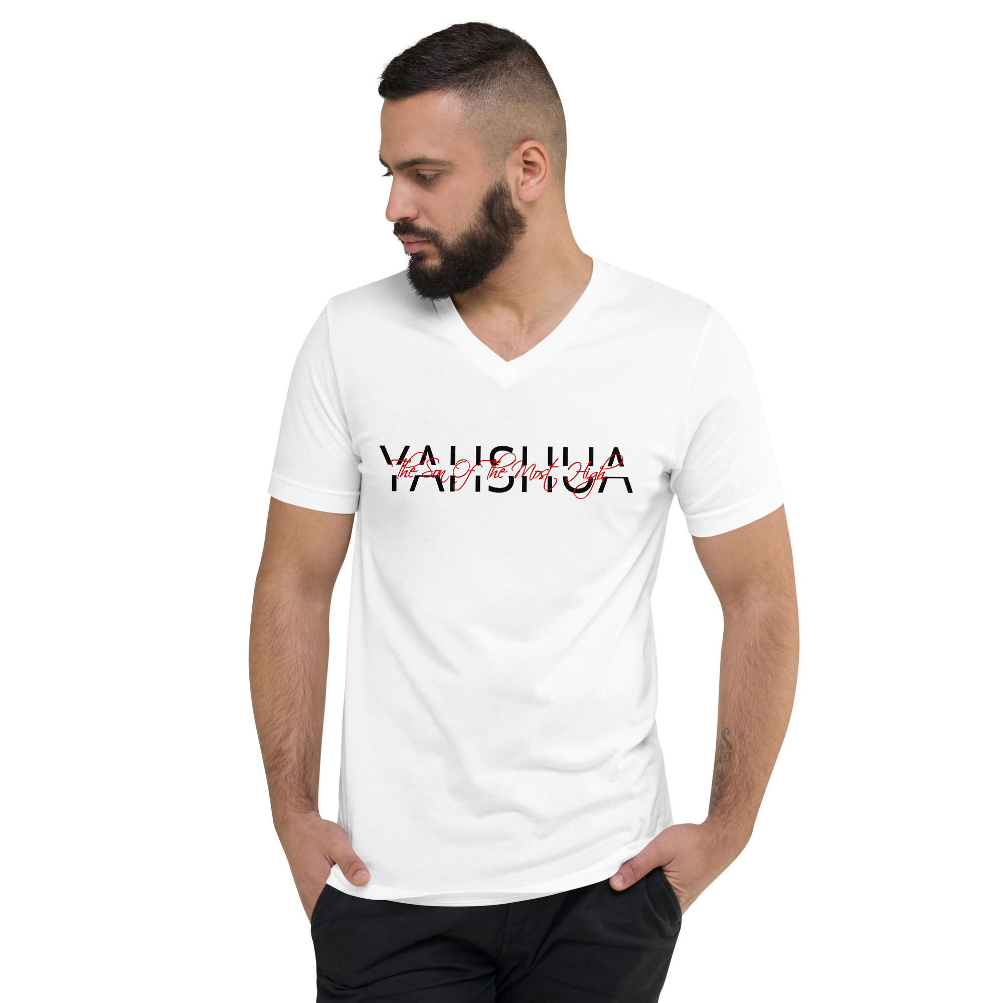 YHWH FOREVER YP Yahshua Unisex Short Sleeve V-Neck T-Shirt