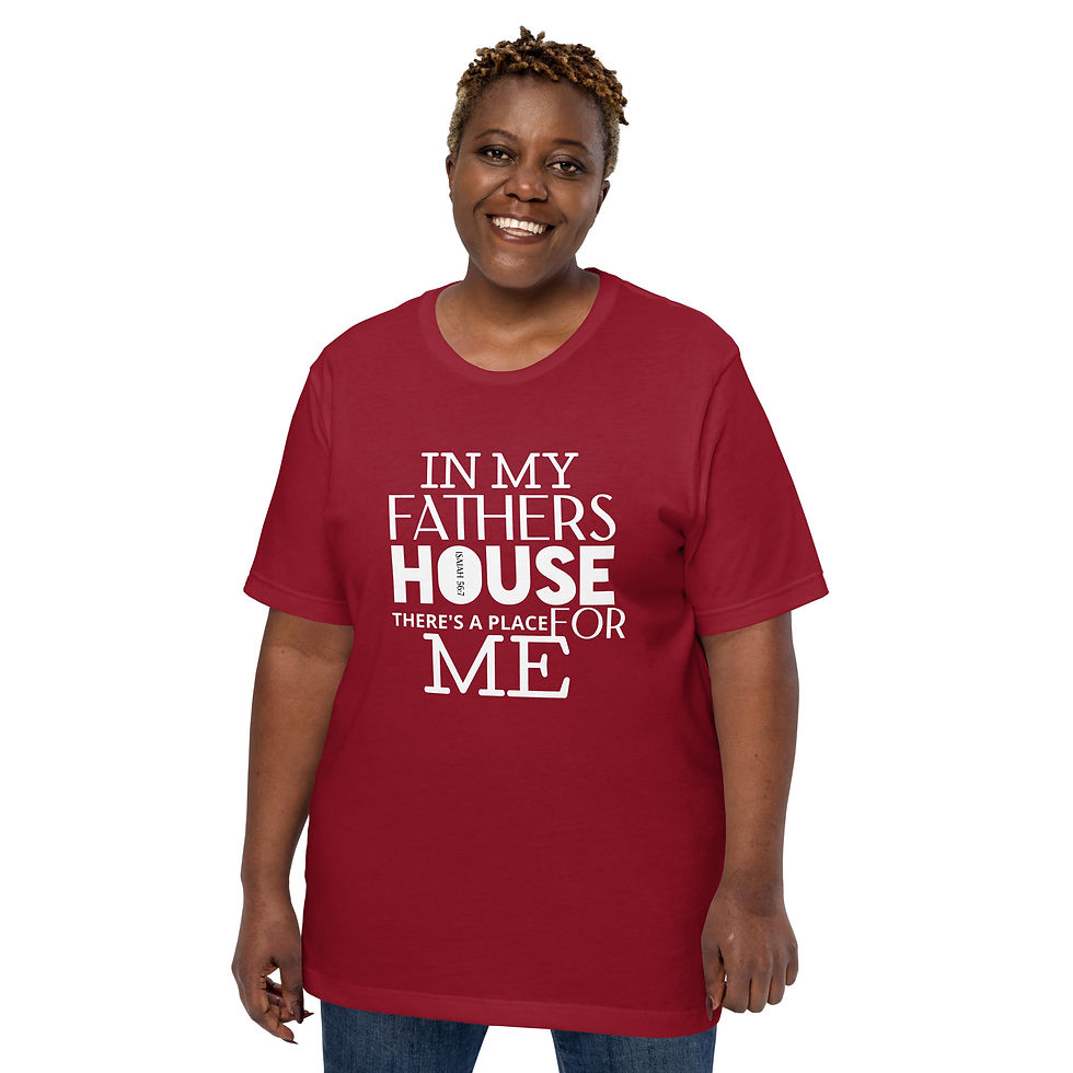 Thumbnail: YHWH FOREVER 3 IN MY FATHERS HOUSE Unisex t-shirt